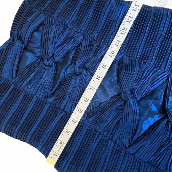 LE CHATEAU Blue Metallic Strapless Fitted Dress S - Picture 9 of 9